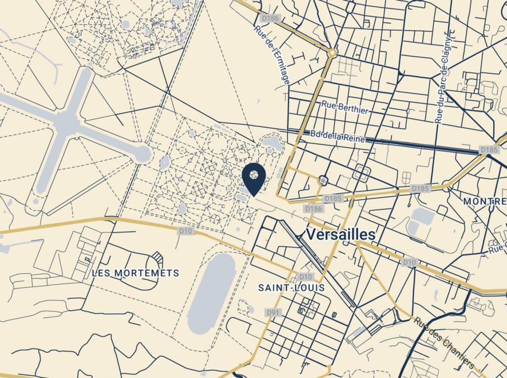 mapa do palácio de versalhes