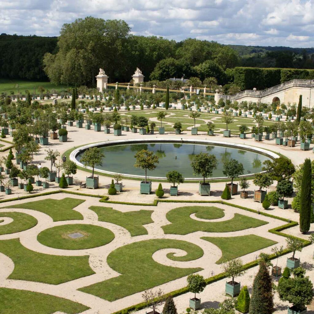 parterre do laranjal jardins palacio de versailles