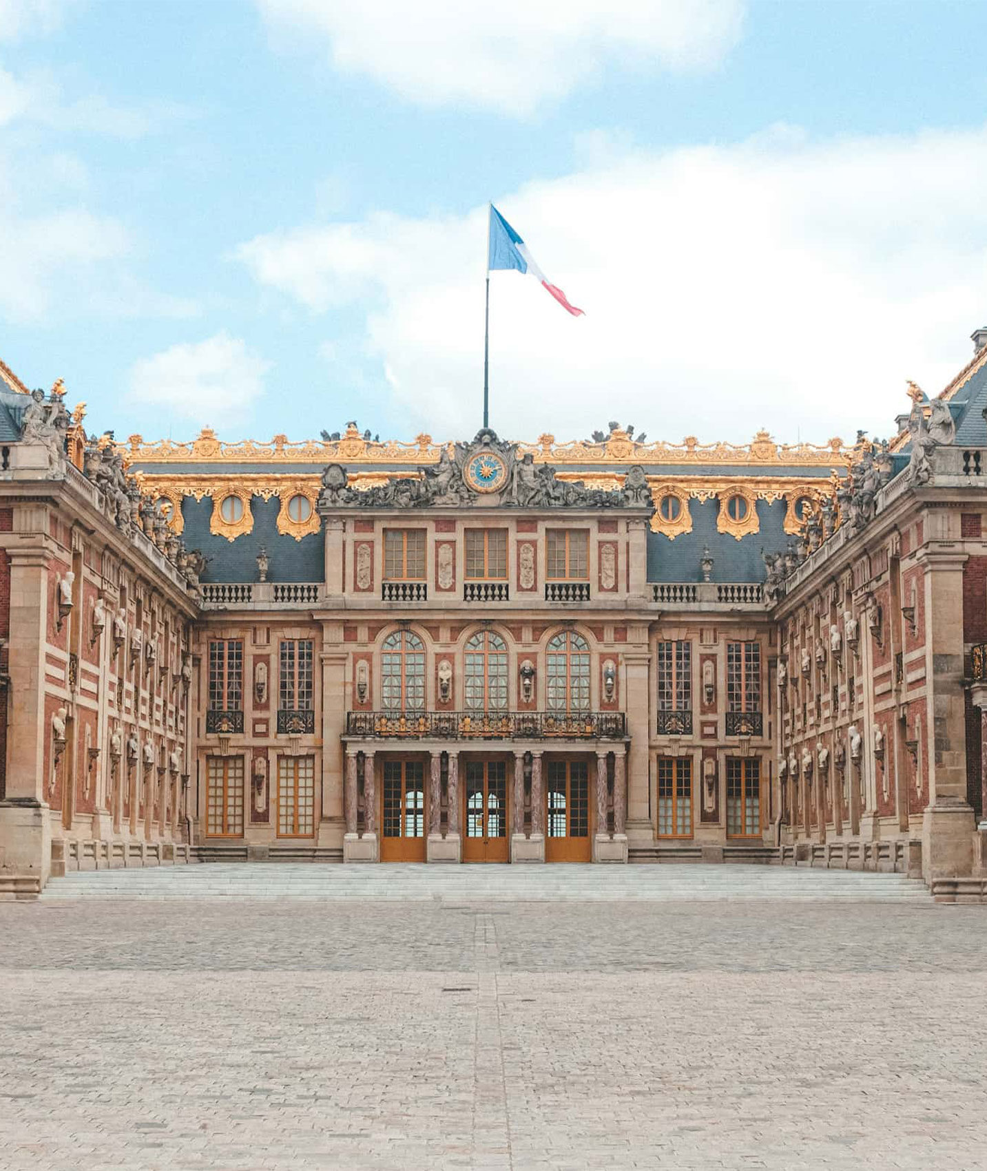 pátio interno do Palácio de Versalhes