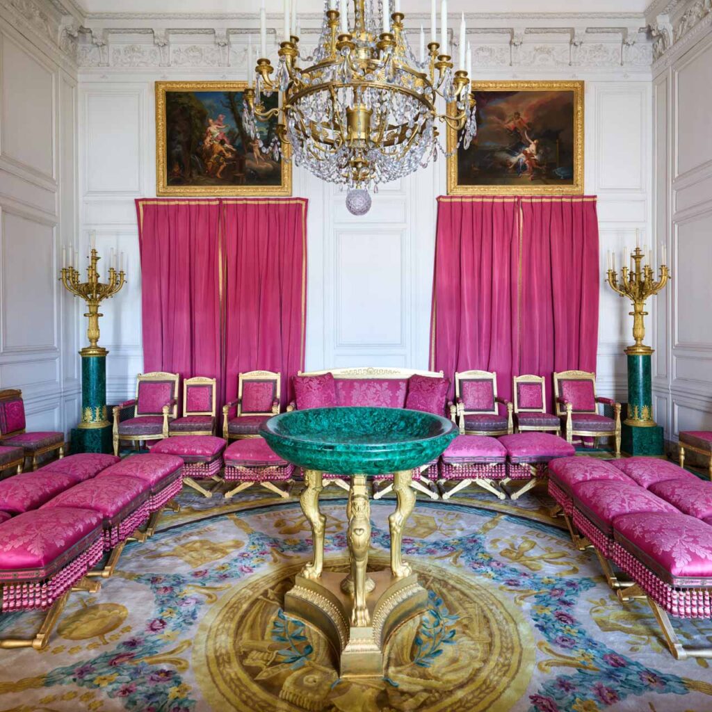 sala de malaquita do palacio de versalhes