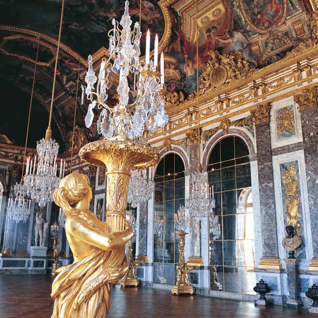 sala dos espelhos do castelo de versalhes